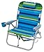 Rio Beach Big Guy Backpack Chair, Blue/Green Stripethumb 2