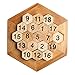 HuoBi Wooden Digital Platter Puzzle, 20 Pieces Brain Teaser Toy for Kids and Adults, Recommended Age 6+ Years