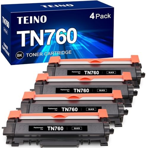 E-Z Ink (TM Compatible Toner Cartridge Replacement For Brother TN760 TN-760 TN730 To Use With HL-L2350DW HL-L2395DW HL-L2390DW HL-L2370DW MFC-L2750DW MFC-L2710DW DCP-L2550DW (Black,4 Pack - Foto 9