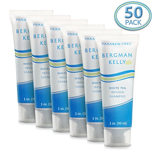 BERGMAN KELLY Travel Shampoo Hotel Toiletries (Hotel Size 1 Fl Oz, 50 Pack) Hotel Shampoo, Small Travel Shampoo for Hotel Amenities, Shampoo Travel Hair Shampoo, Perfect for Travel Gym Charity