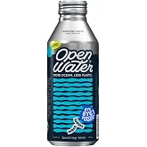 Open Water Sparkling Water, 16oz Aluminum Bottles, 1 case (12 bottles) | Ultra purified Sparkling Water, Extra bubbly, Tiny long-lasting bubbles, Crisp Refreshing taste, Recloseable bottle, BPA-free