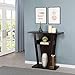 Topeakmart V Console Sofa Entry Table with Two Shelves Hall Furnishings, Espresso