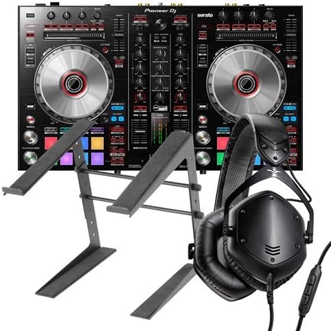 Pioneer DJ DDJ-SR2 DJ Controller with V-MODA LP2 Headphones &amp; Laptop Stand