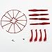 AVAWO Upgraded 4 Colors Syma X5HC X5HW Spare Parts Main Blade Propellers & Motor & Propeller Protectors Blades Frame & Landing Skid Included Mounting Screws for RC Mini Quadcopter Toy