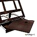 KINGART Adjustable Wood Espresso Stained Desk Table Easel with Storage Drawer, Paint Palette, Portable Wooden Artist Desktop, Painting, Drawing Sketching Book StandE