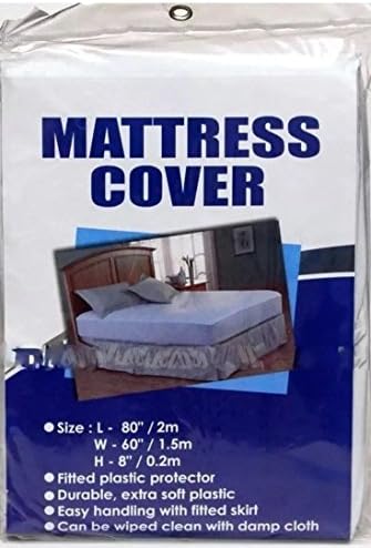 Mattress COVER Queen Size Fitted Plastic Bed Protector