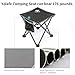 Small Folding Camping Stool Lightweight Chairs Portable Seat for Adults Fishing Hiking Gardening and Beach with Carry Bag