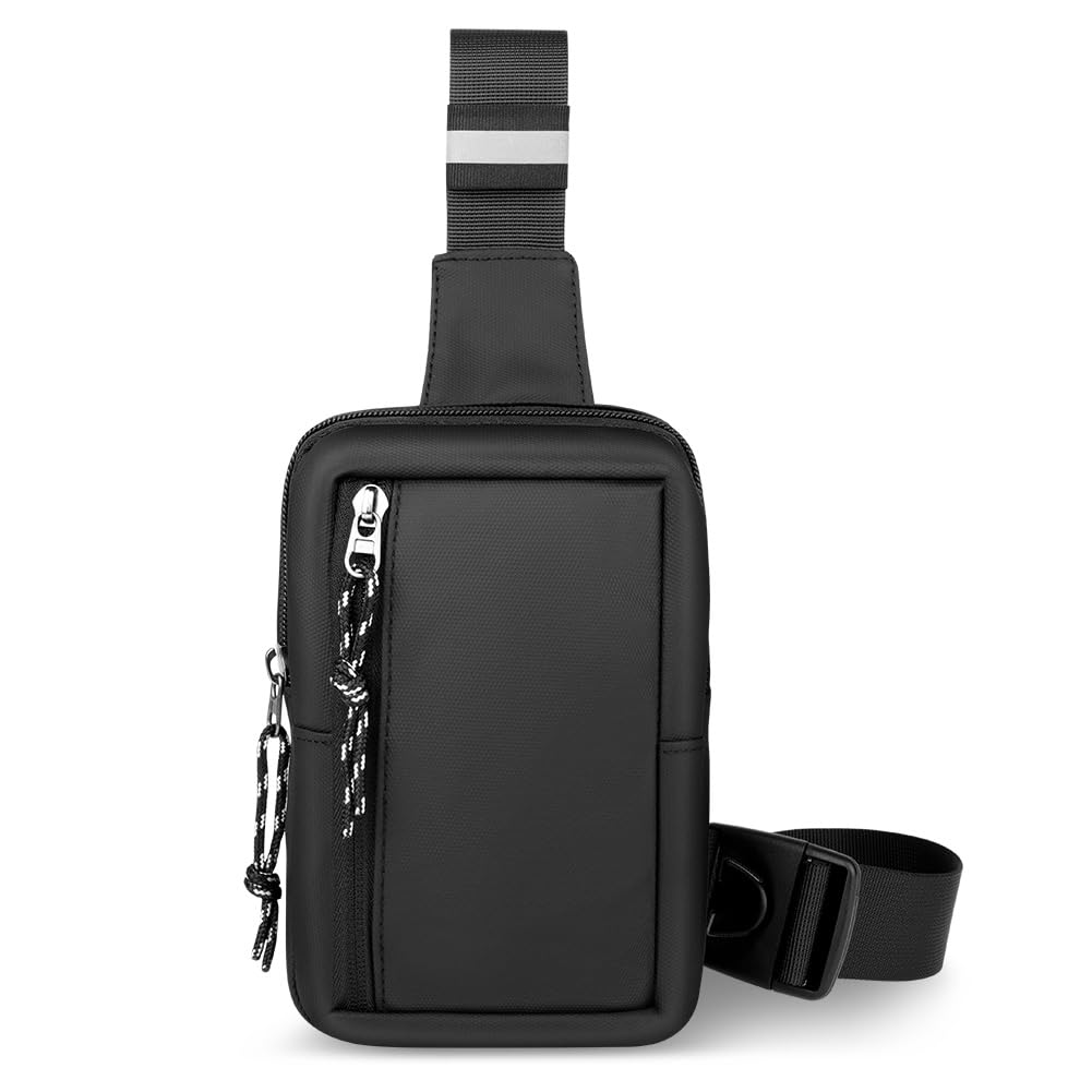 flintronic Sling Bag, Waterproof Chest Bag for Men and Women, Mini Breathable Crossbody Shoulder Bag with Zipper, Lightweight Shoulder Backpack for Travel Hiking Cycling Camping Outdoor Sports