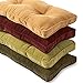 Greendale Home Fashions Cherokee Solid Microfiber Nook Cushion Set, Sage Green, Pack of 4