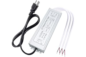 inShareplus 12V Power Supply, 300W IP67 Waterproof LED Power Supply, AC 110-260V to DC 12 Volt 25A Low Voltage Transformer, LED Driver with 3-Prong Plug for LED Light, Computer Project, Outdoor Use