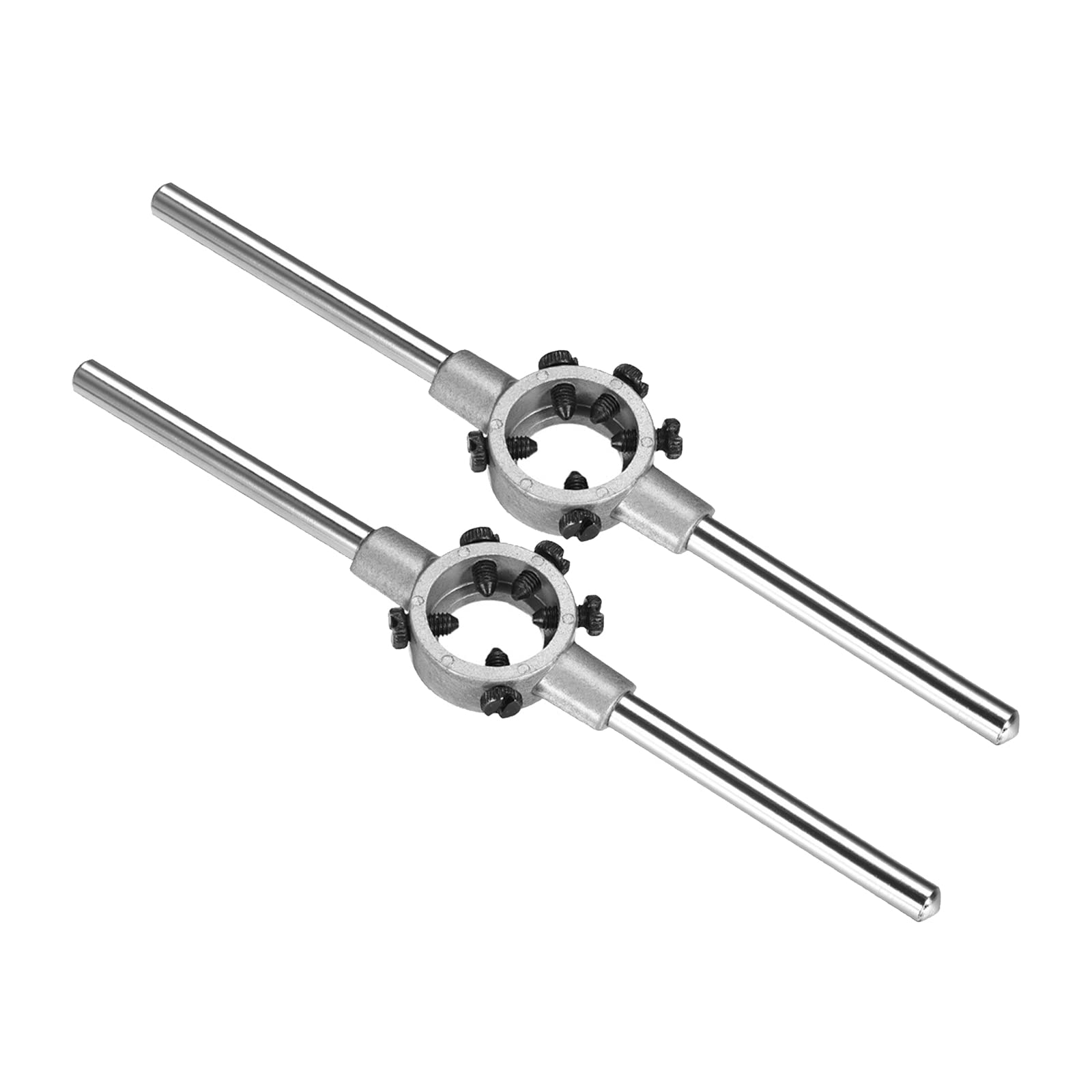 CoCud Die Stock Wrench, Fit M7-M9 / 12mm-25mm (OD) Round Dies, Adjustable Die Handle Holder - (Applications: for Machine Thread Repair), 2-Pieces