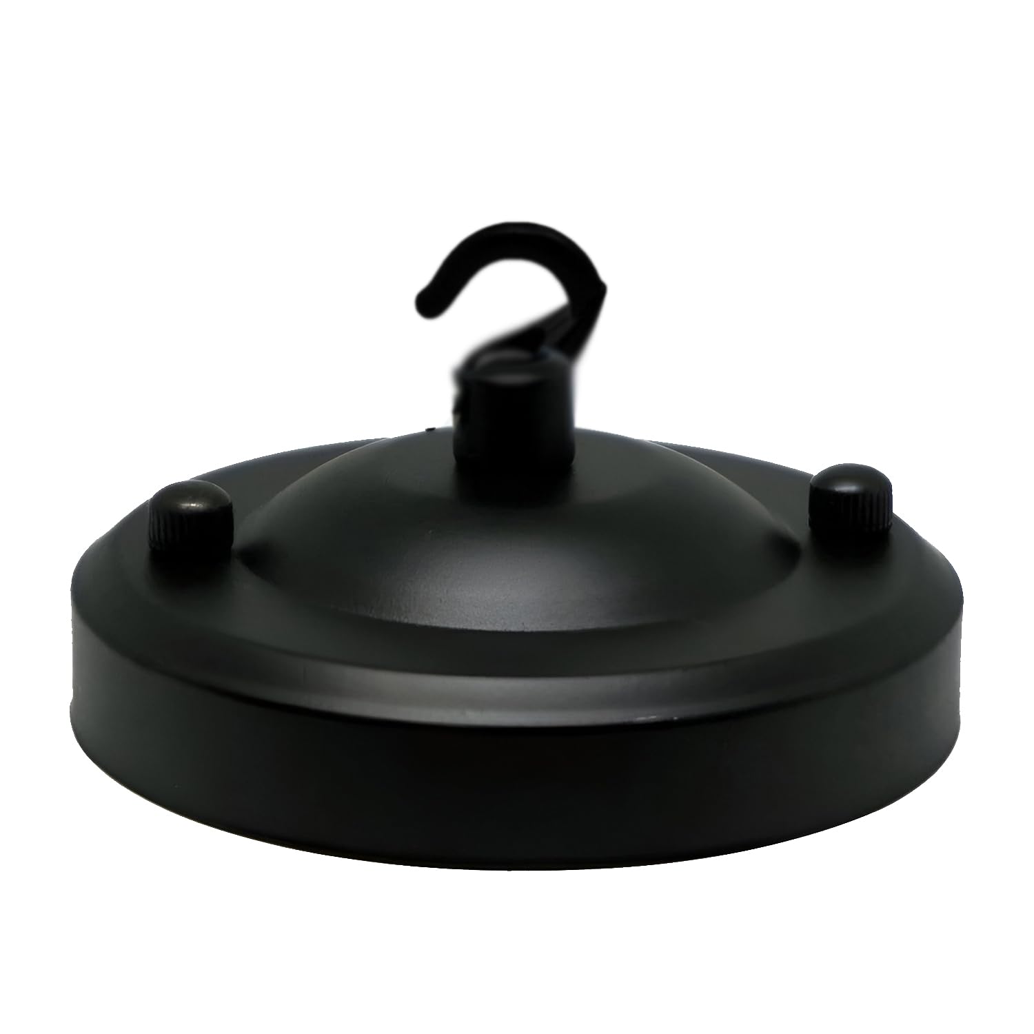LEDSone Black Vintage Single Out Ceiling Rose Hook Plate for Light Fitting Chandelier, 108mm Metal Antique Side Fitting Ceiling Plate with Accessories for Ceiling and Wall Lamp