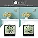 Sparoma Spa-02 Monitor Hygrometer Thermometer 2-in-1 Digital Weather Station with Humidity Meter Temperature Gauge, Time Display and Built-in Clock, Wireless for House, Small Black