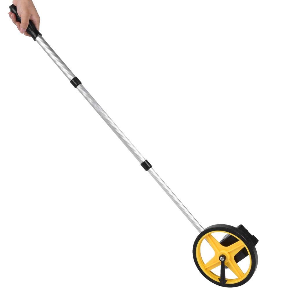 Ejoyous Portable Measuring Wheel, 0-9999.9m Range, Telescopic Handle 450-1050mm, Aluminium Alloy and TPR Plastic