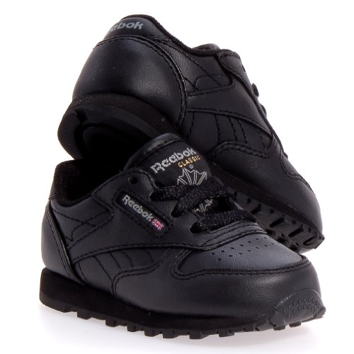 Reebok Infant/Toddler Classic Leather Sneaker,Black USA,7 M US Toddler