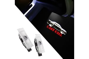 UUAKARIN 2 PCS Last Call Car Door Logo Lights Compatible for Challenger Last Call 2015-present Courtesy LED Ghost Shadow Light Projector Lamps Accessories (Last Call 02)