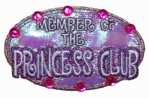 Member of The Princess Club Jeweled Little Girls Iron On Patch