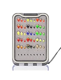 Pesca de hielo de tungsteno Glow Jig Kit con caja de aparejos