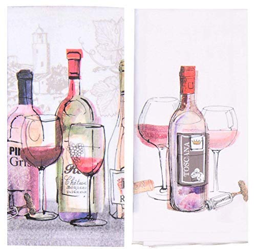 Kay Dee Designs Choice Wine Flour Sack Towel and Terry Towel Set