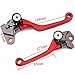 NEVERLAND CNC Pivot Brake Clutch Levers For Honda CR80R/85R 83-07,CRF150R 07-16,CR125R/250R 92-03,CRF450R 02-03,CRF125F 14-16 Red