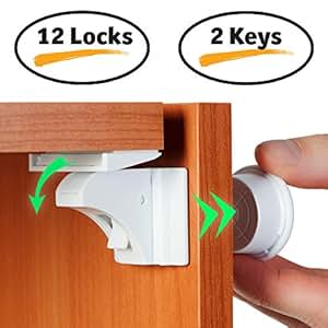 Amazon.com : Baby Magnetic Cabinet Locks Child Safety ...