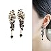 CIShop Elegant Flower Crystal Beads Dangle Chandelier Earrings For Women