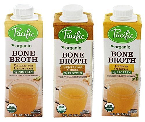 Pacific organic bone broth, chicken only, 8 fl. oz. var…