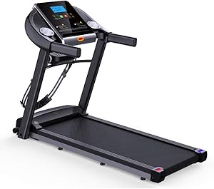 AMAZOM Electric Folding Treadmill Motorized Running and Jogging Machine with Speakers for Home Use