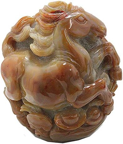 テソロ 置物 天然石 アゲート瑪瑙 馬 新作からsaleアイテム等お得な商品満載 パワーストーン 彫刻 原石 並行輸入品