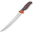 Buck Knives 146 Hookset Freshwater Fishing Fillet Knife with Anti-Slip Rubber Handle and Plastic Sheath, 9" Fixed Blade