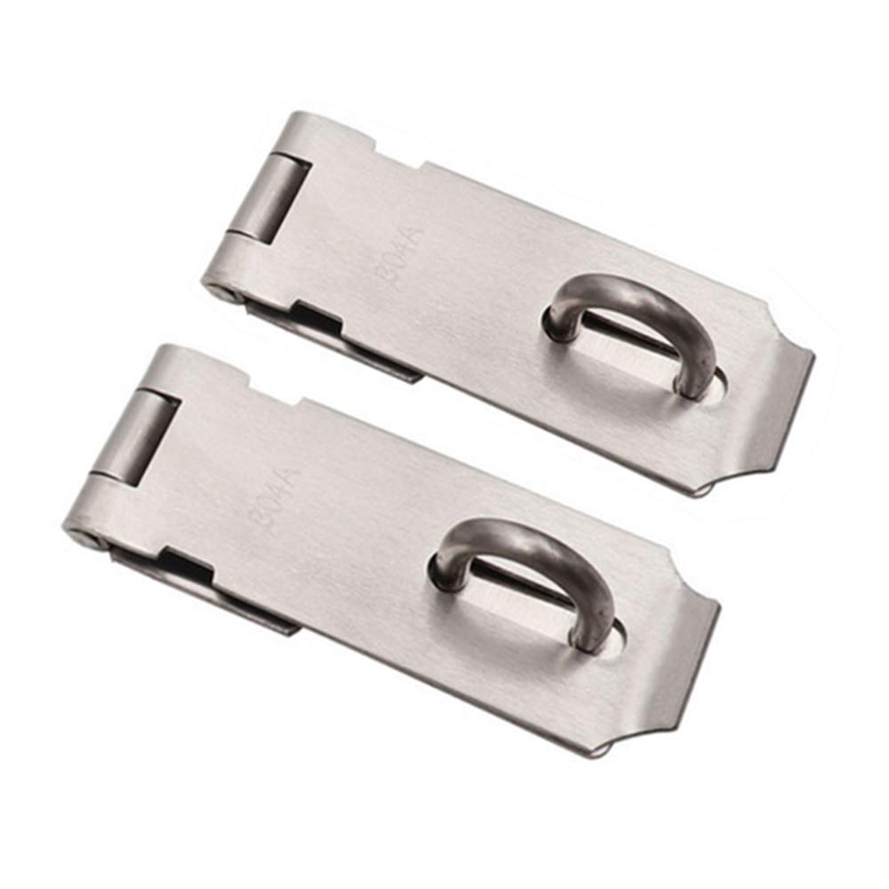 Paraphee Door Hasp Padlocks Clasp Kit for Wooden Shed Door/Gate/Cabinet Security, Heavy Duty 304A Stainless Steel (4inch Pack of 2)