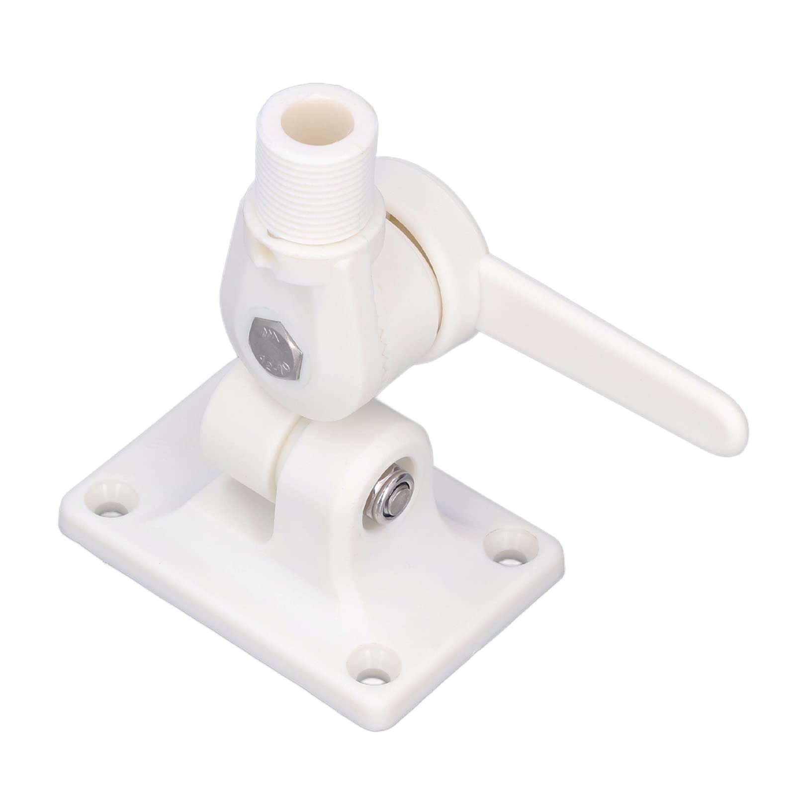 Akozon Antenna Mount, Adjustable Marine Antenna Base Dual Axis Boat Ratchet Base For All Standard Marine Antenna Mounts