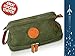 Dopp Kit - Premium Canvas Shaving Toiletry Bag boasts Vegan Leather Zipper and Handle - Compact Water-Resistant Bathroom Bags for Men and Women - Great for Overnight and Travel