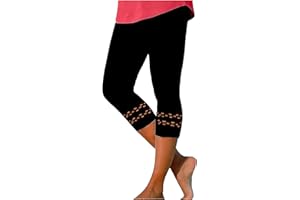 GOHRSHA Womens Capris for Summer Dressy Cropped Pants Hollow Out Leggings Stretchy Yoga Capri Workout Compression Pants