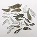 iloveDIYbeads 100g (about 50pcs) Craft Supplies Feather Angel Wings Charms Pendants for Crafting Jewelry Findings Making Accessory For DIY Necklace Bracelet (M019)