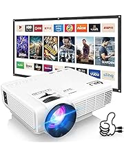 DRJ Professional 7500Lumens Mini Projector for Outdoor Movies, Full HD 1080P 170" Display Supported, PS4,TV Stick, Smartphone, USB, SD Card Supported