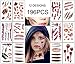 Halloween Scar Tattoos Temporary - Zombie Party Supplies Cosplay Props - Realistic Bloody Makeup Face Decorations Fake Injury Wound for Halloween Costume(24 Sheets)