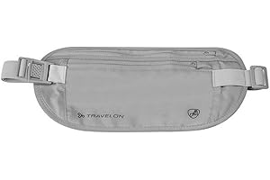 Travelon Undergarment Waist Pouch Travel Wallet, Gray