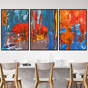signwin 3 Piece Framed Canvas Wall Art Abstract...