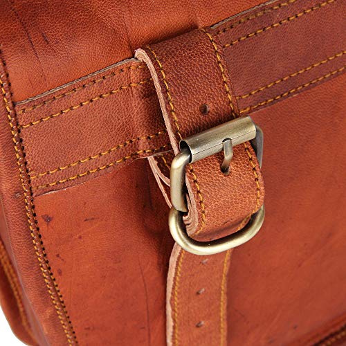 Leather Motorcycle Bags Side Pouches - 1 Pair of Brown Genuine Leather Saddle Panniers - Waterproof Storage for a Stunning Vintage or Modern Look - Duffel Touring Bag Styling Suits Men or Women - Thumbnail 5