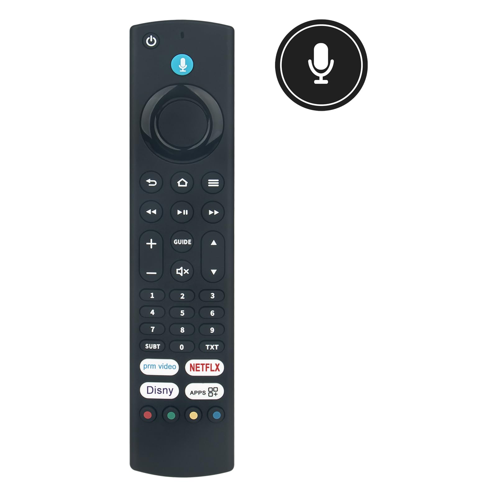 VINABTY Replace VOICE Remote Control Fit for Toshiba 43UF3D63DAX 43 Zoll Smart Firee TV for TCL 50CF630 55CF630 CT-8566 CT-8571