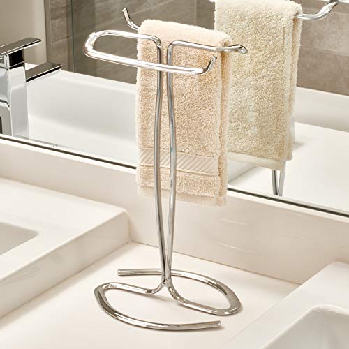 iDesign 55658 Axis Metal Hand Towel Holder for Master Bathroom