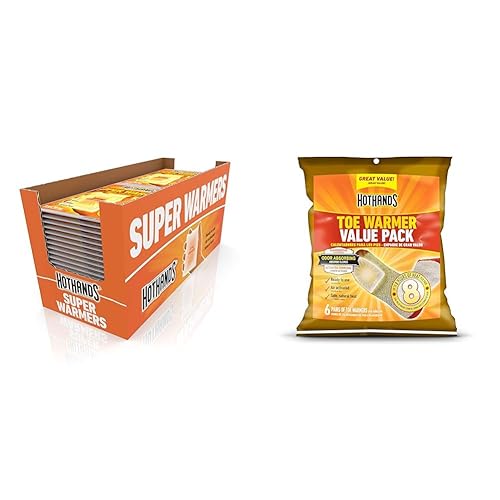 HotHands Body & Hand Super Warmers - Long Lasting Safe Natural Odorless Air Activated Warmers & Toe Warmers - Long Lasting Safe Natural Odorless Air Activated Warmers