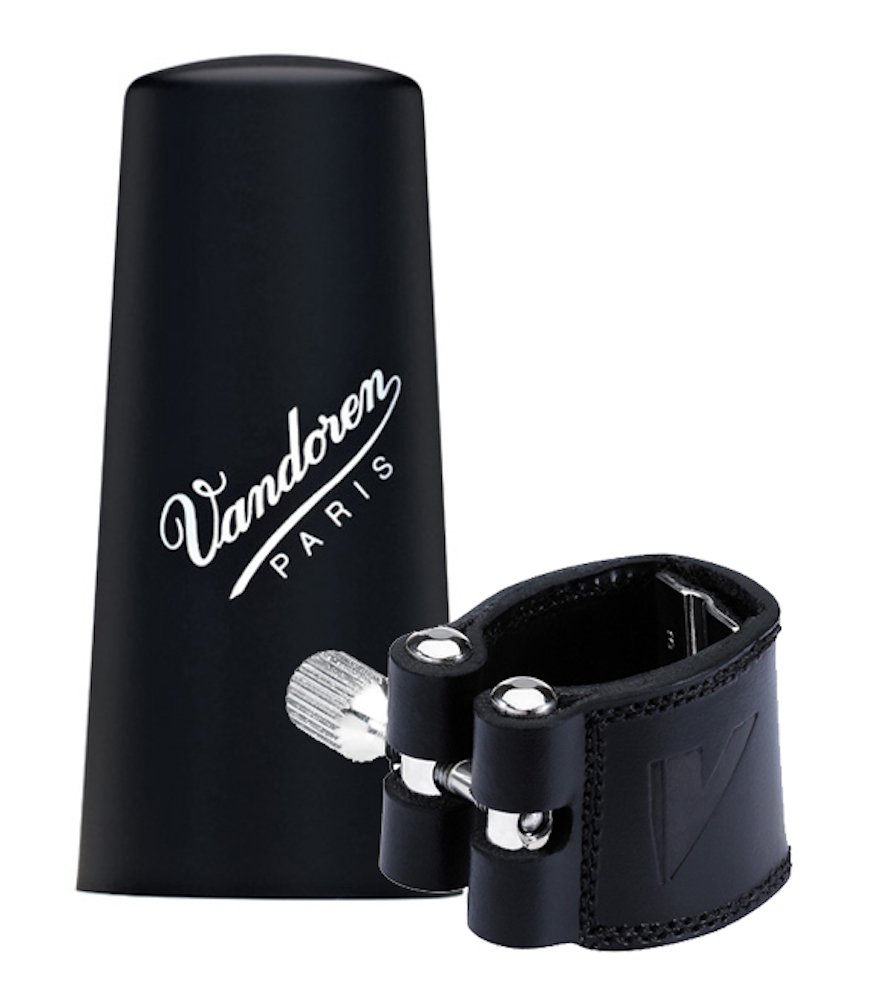 Vandoren Leather Eb Clarinet Ligature with Plastic Cap