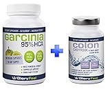 95% HCA Garcinia Cambogia Extract + Colon Detox BUNDLE For Fast Results - Combine 2 Best Sellers - Max Strength Detox Cleanse Pills with Pure Cambogia Extract to Reduce Appetite and Belly Fat