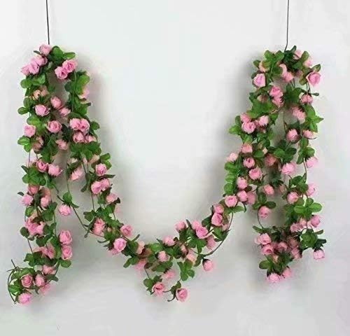 Artificial Rose Flower Ivy Vine Fake Hanging Plant for Wedding Party Garden