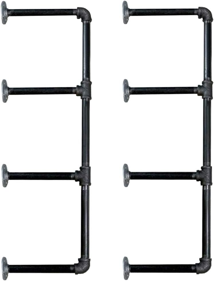Industrial Retro Wall Mount iron Pipe Shelf,DIY Open Bookshelf,Hung Bracket, DIY Storage Shelving,Home Improvement Kitchen Shelves,Tool Utility Shelves, Office shelves, bookshelves and bookcases（2pcs）: Furniture & Decor