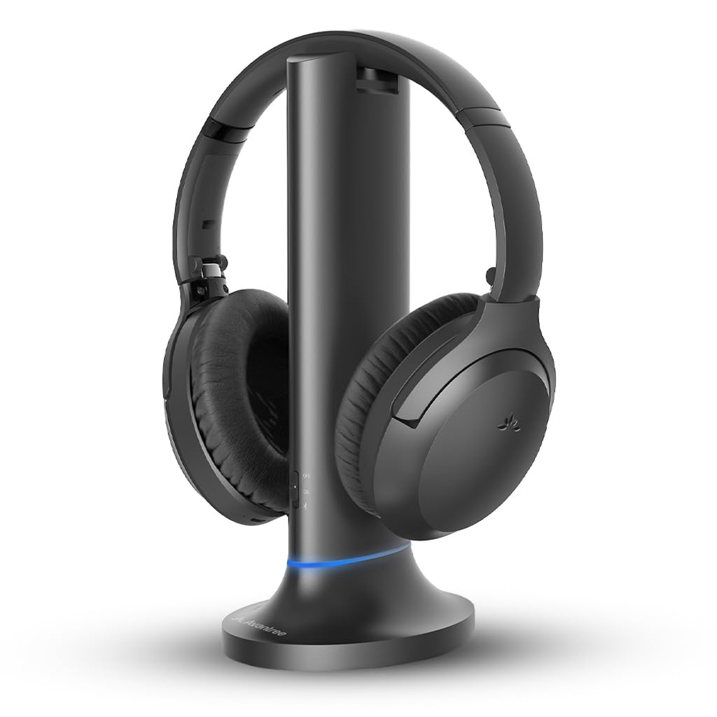 Avantree Opera Plus – Wireless Headphones for TV Watching, Clear Dialogue & Volume Boost for Seniors, Optical Soundbar Passthrough, Charging Transmitter Base — image 1