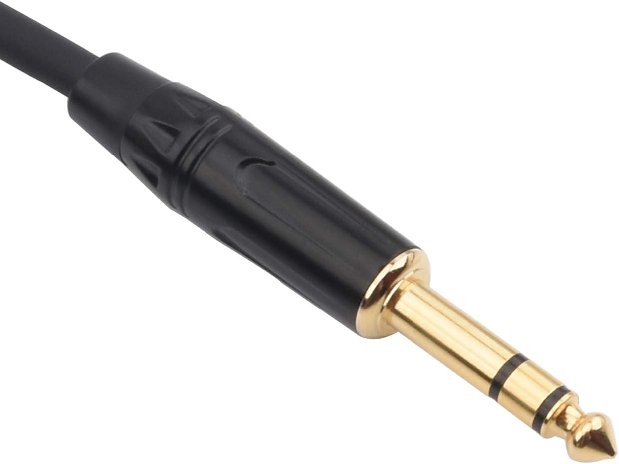 TISINO XLR Female to 1/4 Inch (6.35mm) TRS Jack Lead Balanced Signal Interconnect Cable XLR to Quarter inch Patch Cable - 3.3 Feet: Musical Instruments