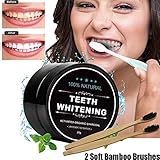 Activated Charcoal Natural Teeth Whitener 100% Organic No Hurt on Enamel Teeth Whitening Charcoal Powder Made for Stains, Tartar, Yellow Teeth,Bad Breath and Sensitive Teeth